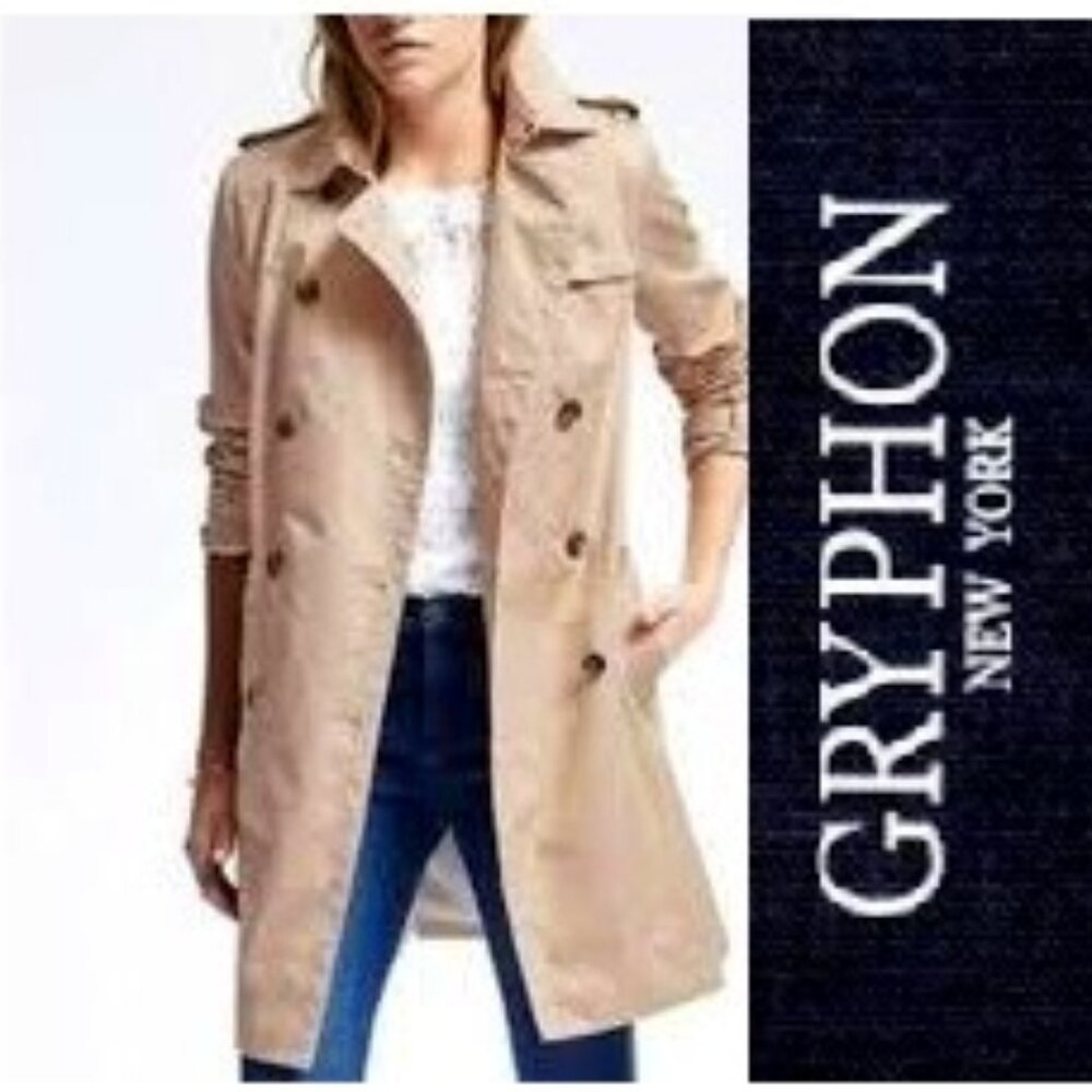 Gryphon New York Classic Double Breasted Trench Coat